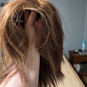 Elegant Auburn and Blonde Women's Hair Wig